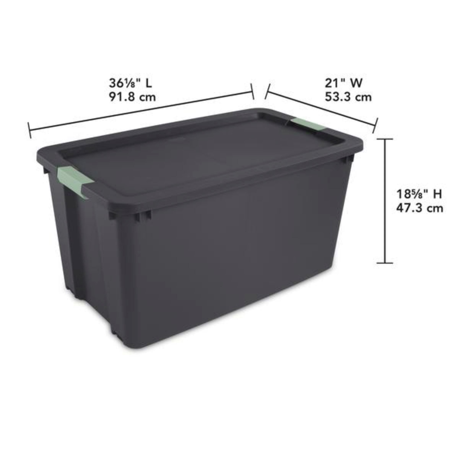 slide 3 of 3, Sterilite 45 Gallon Wheeled Latch Tote Grey, 45 gal