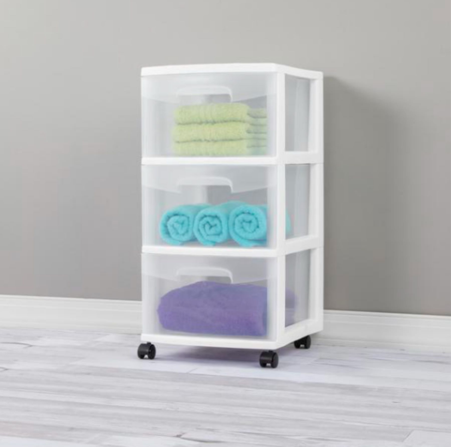 slide 2 of 6, Sterilite 3-Drawer Cart - White, 1 ct