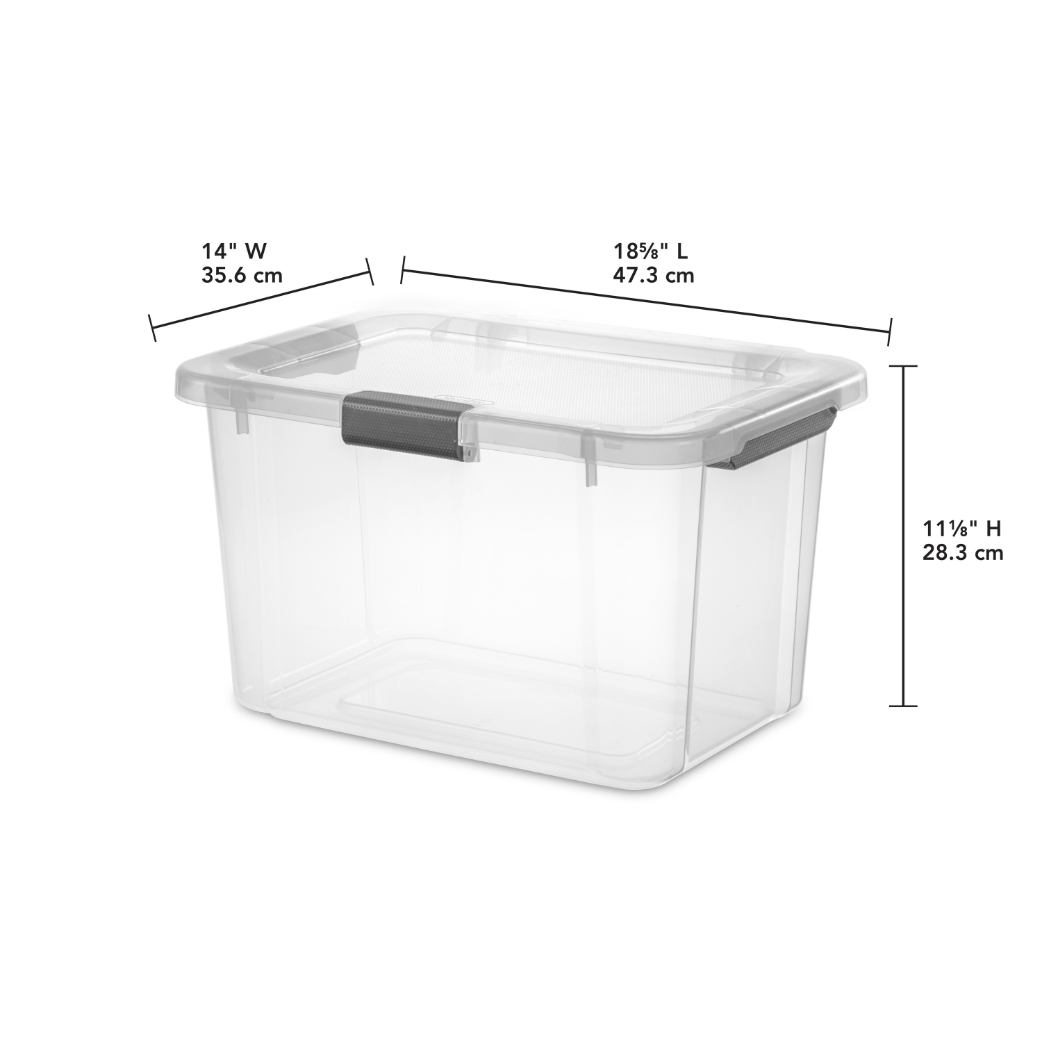 slide 2 of 3, Sterilite 30qt Hinged Lid Latch Box, 30 qt