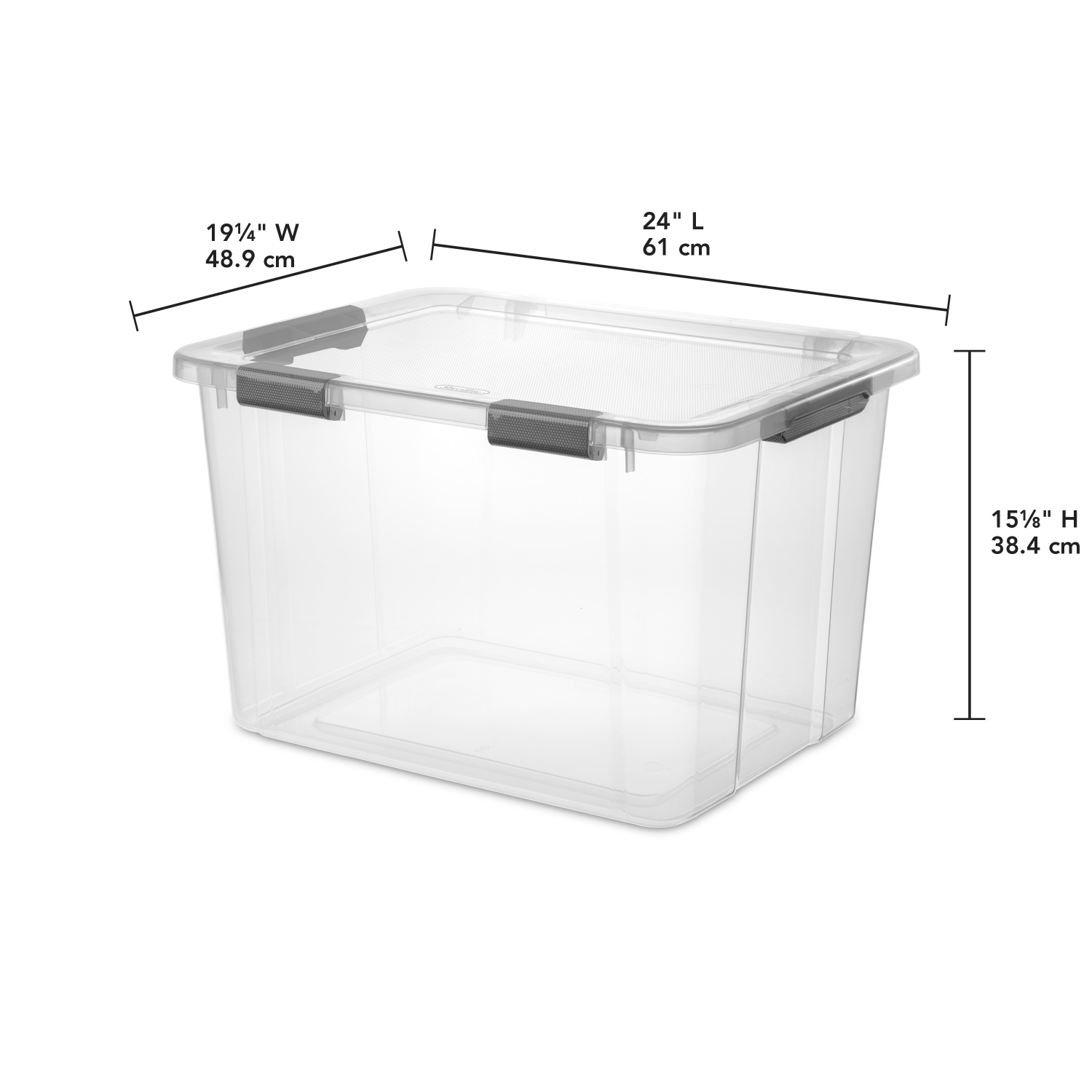 slide 2 of 3, Sterilite 80 qt Hinged Lid Latch Box, 80 qt