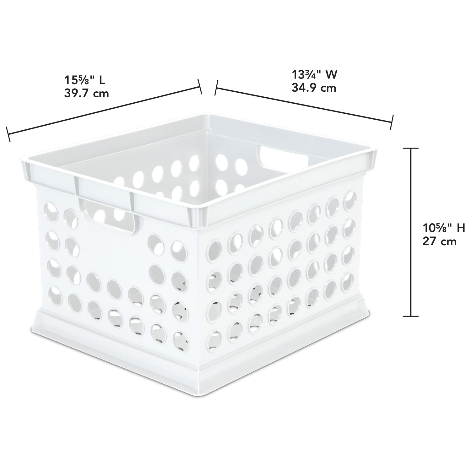 slide 2 of 4, Sterilite Storage Crate, White, 1 ct