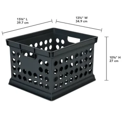 Sterilite Storage Crate, Black