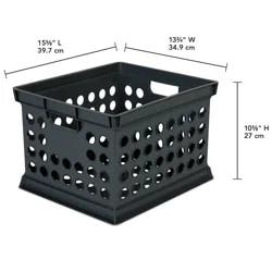 Sterilite Storage Crate, Black