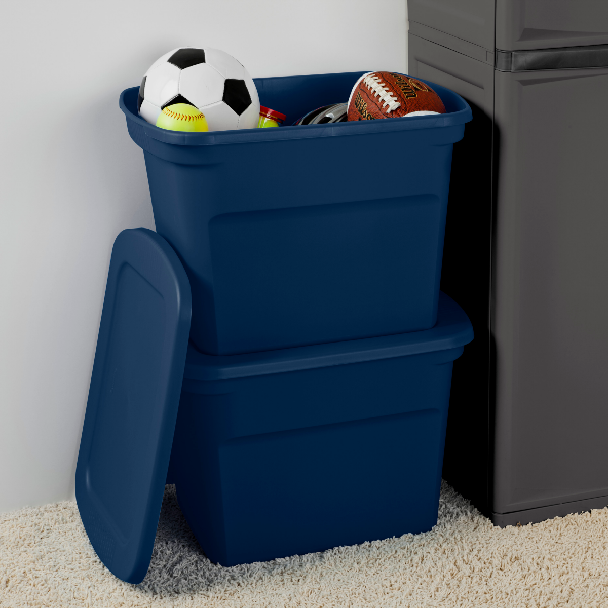 slide 4 of 13, Sterilite Tote Marine Blue, 18 gal
