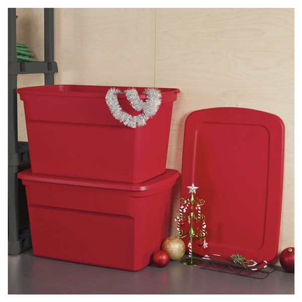 slide 7 of 9, Sterilite Seasonal Storage Tote - Rocket Red, 30 gal