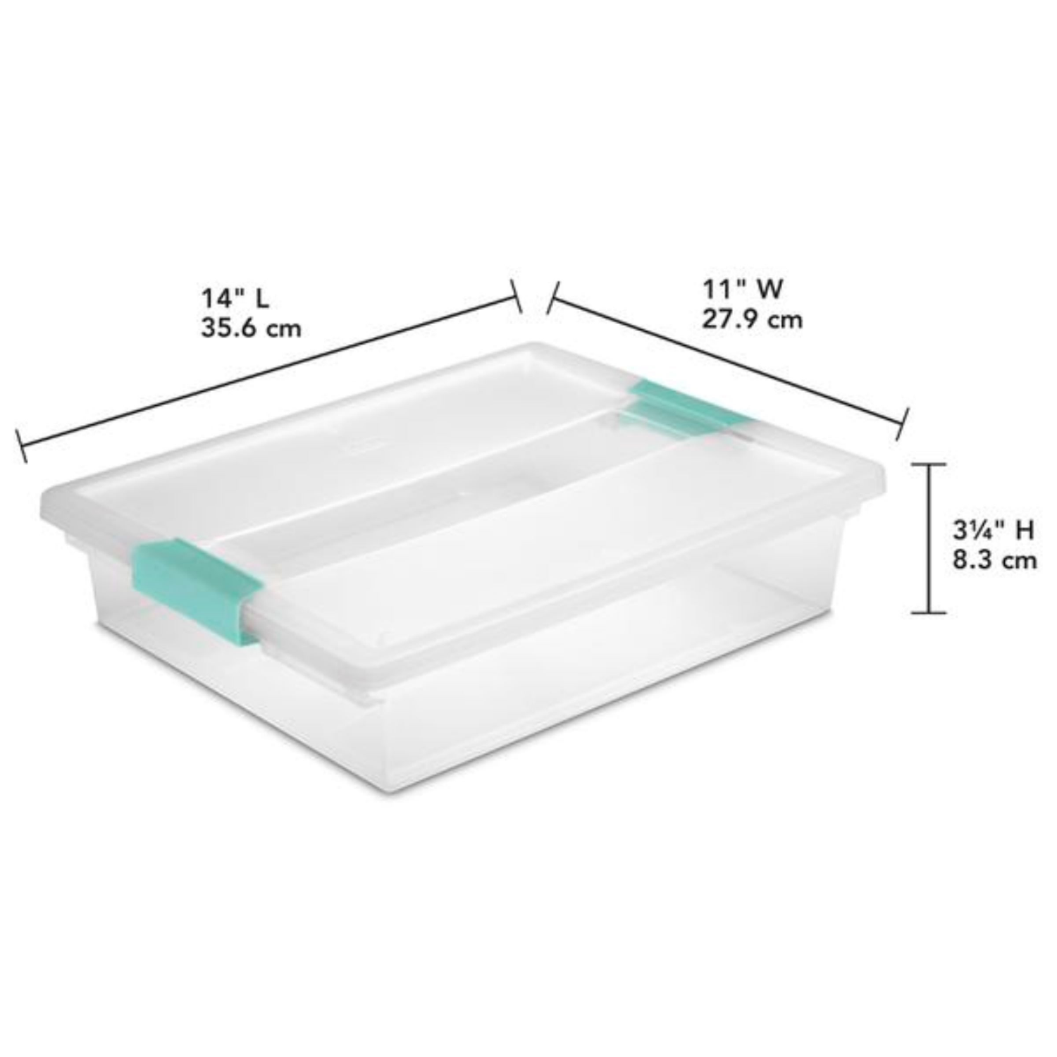 slide 2 of 2, Sterilite Sterlite Large Clip Box Clear With Soft Fern Latches, 1 ct