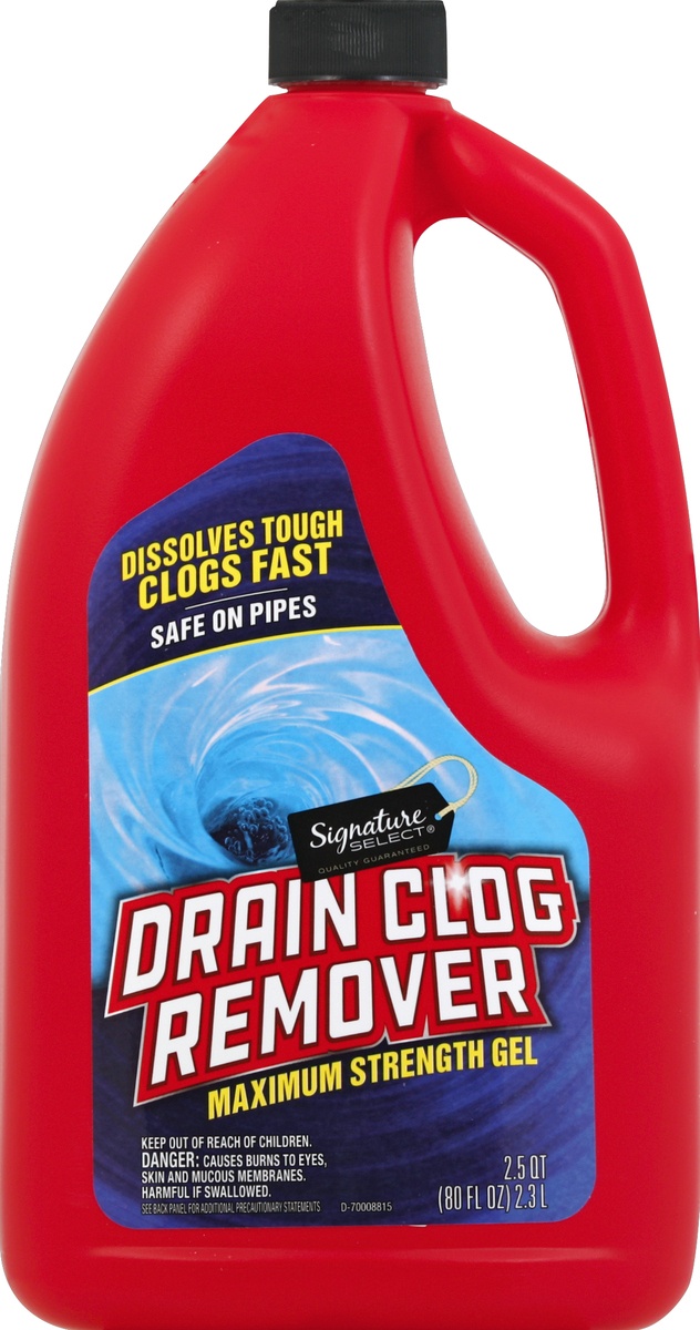 slide 3 of 3, Signature Select Drain Clog Remover 80 oz, 