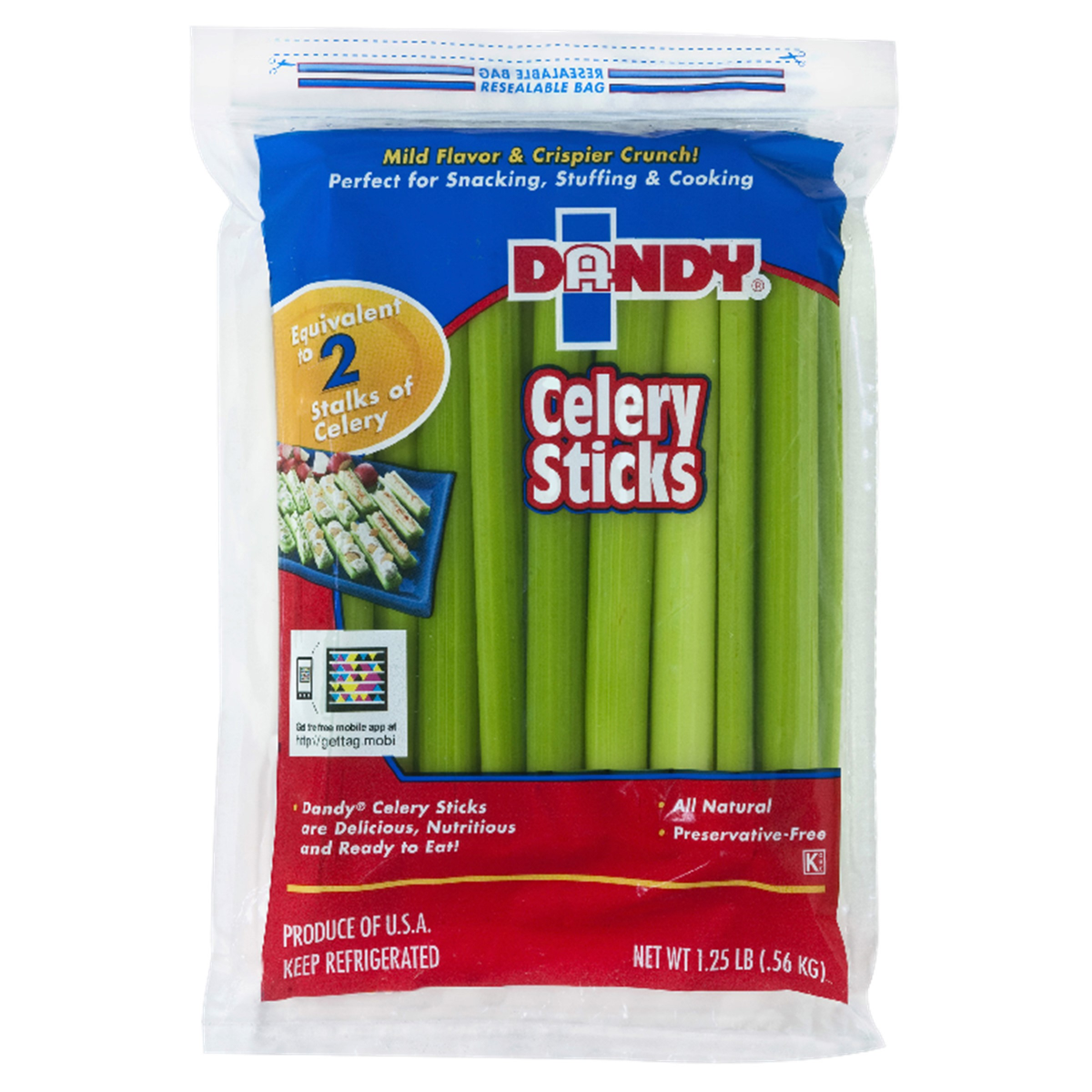 slide 1 of 1, Dandy Celery Sticks, 1.25 lb, 1.25 lb