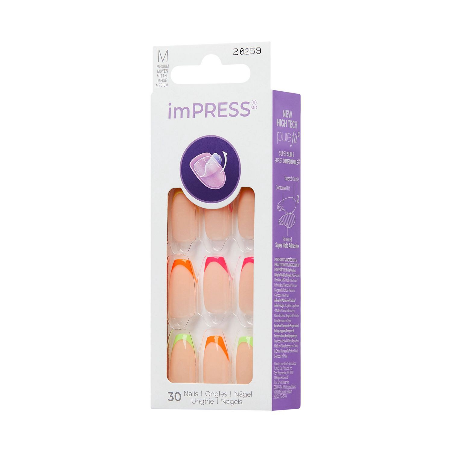 slide 4 of 4, KISS NAIL Ks Impress Nails, Rejoice, 1 ct