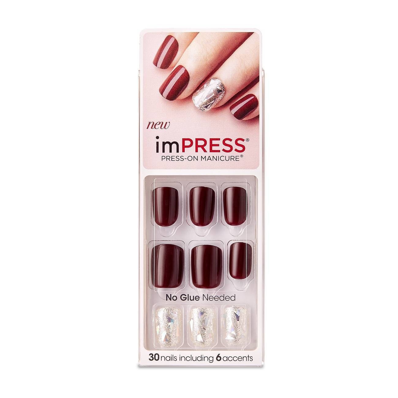 slide 1 of 2, Broadway's Nails Impress Press-On Manicure - Kiss & Tell - Pink, 24 ct