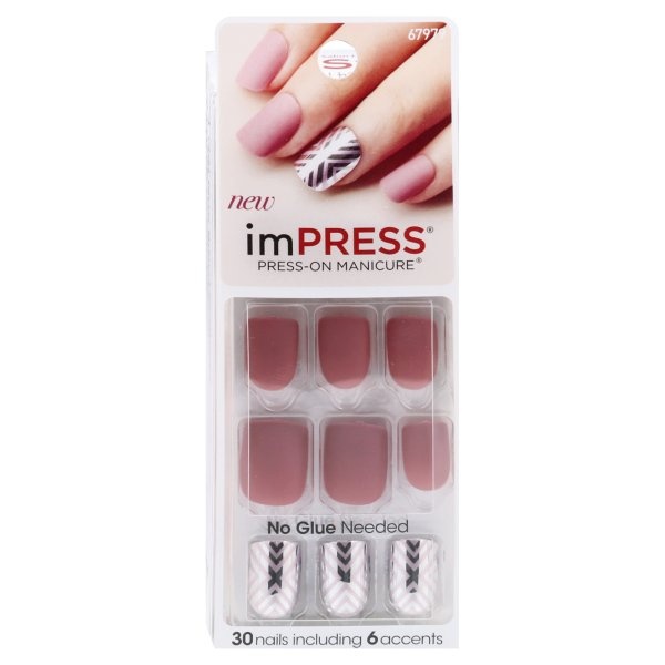 slide 1 of 4, Broadway Nails imPRESS Press-On Manicure - Shimmer, 24 ct