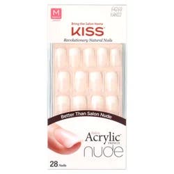 Kiss Salon Acrylic French Nude Nails Medium 1 ea