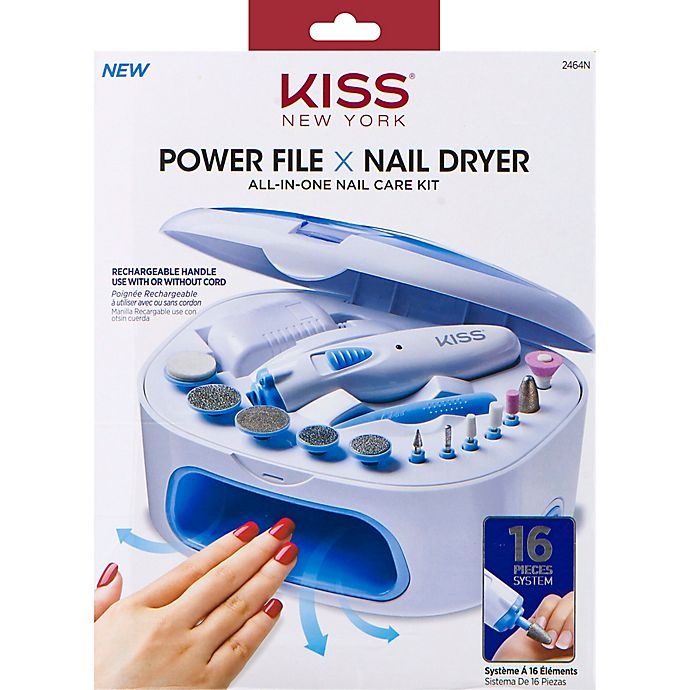 slide 2 of 4, Kiss Rechargeable Power File and Nail Dryer Kit, 1 ct
