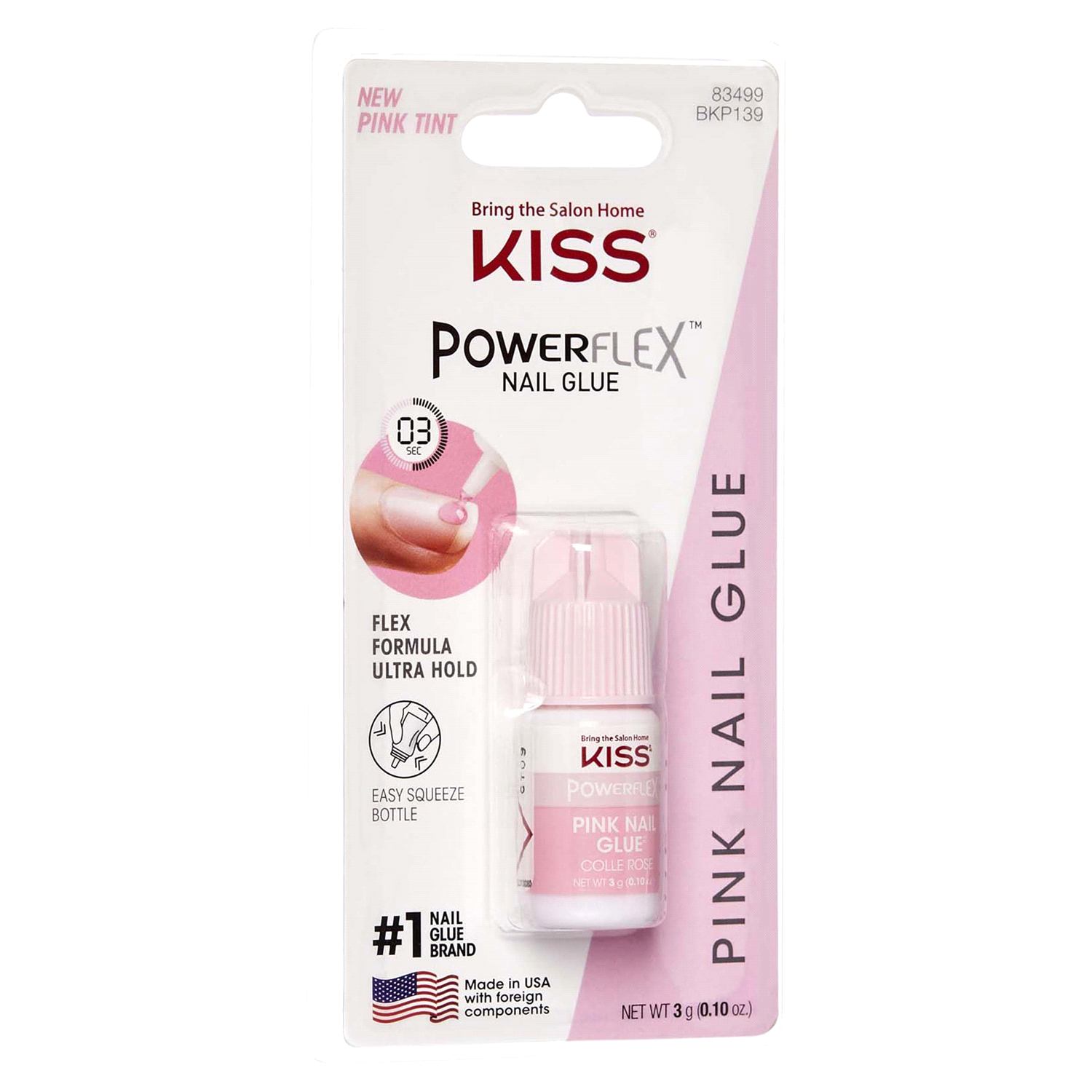 slide 2 of 4, Kiss PowerFlex Pink Nail Glue 0.10 oz, 0.1 oz