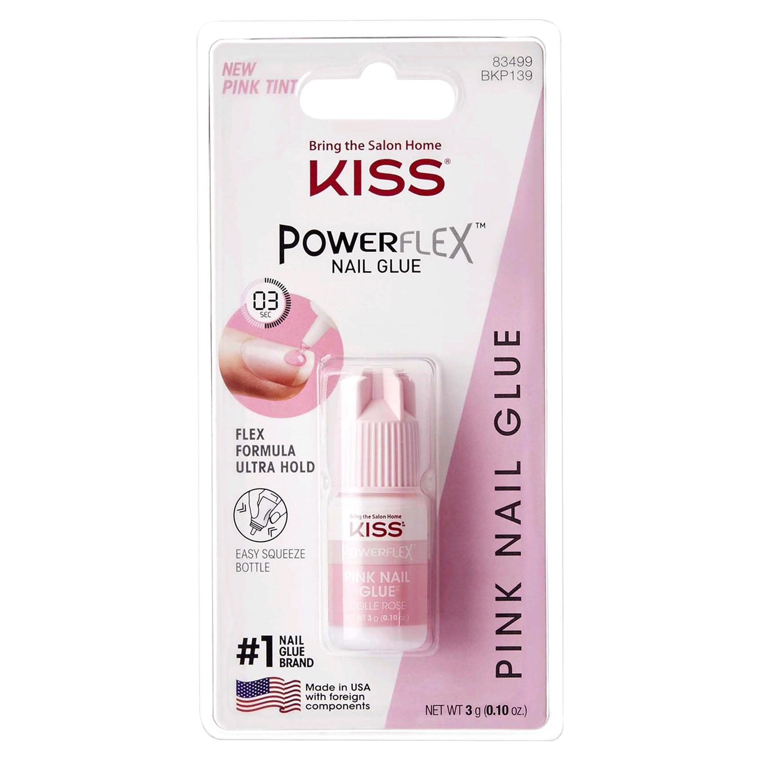 slide 1 of 4, Kiss PowerFlex Pink Nail Glue 0.10 oz, 0.1 oz