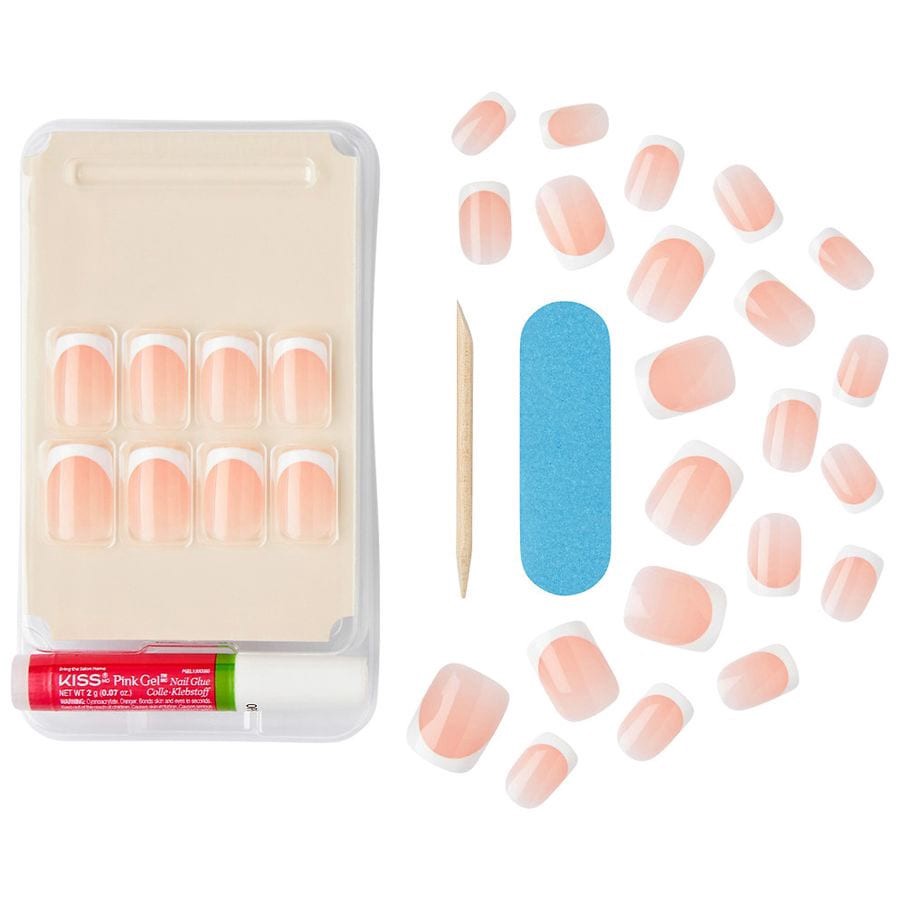 slide 3 of 5, Kiss Salon Acrylic Revolutionary French Nails 28 ea, 31 pc