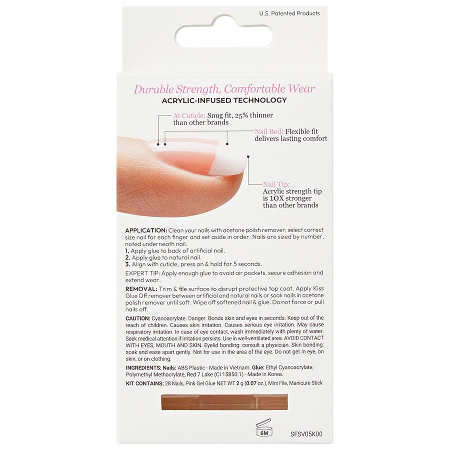 slide 2 of 5, Kiss Salon Acrylic Revolutionary French Nails 28 ea, 31 pc