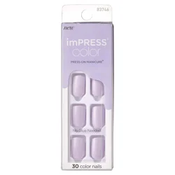 imPRESS Color Press-on Nails, Picture Purplect, Short