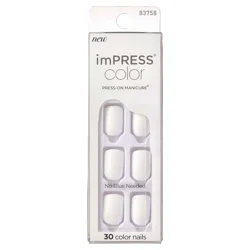 imPRESS Color Press-on Nails, Frosting, Short