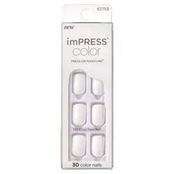 imPRESS Color Press-on Nails, Frosting, Short