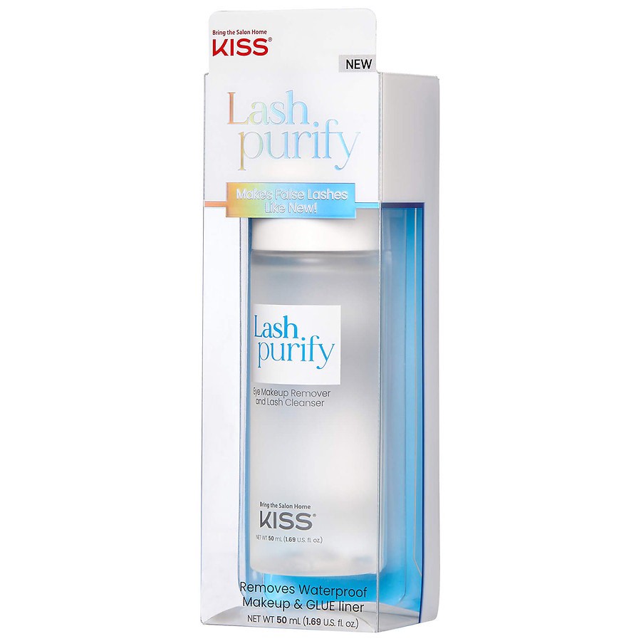 slide 3 of 5, Kiss Lash Purify Eye Makeup Remover and Lash Cleanser, 1.69 fl oz