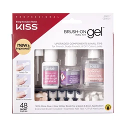 Kiss Brush-On Gel Nail Kit 1 ea