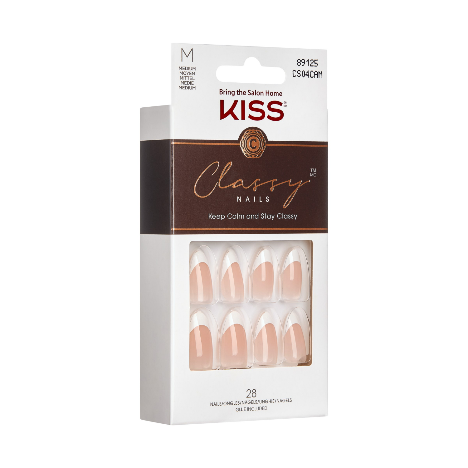 slide 3 of 4, Kiss Classy Nails Medium 28 ea, 28 ct