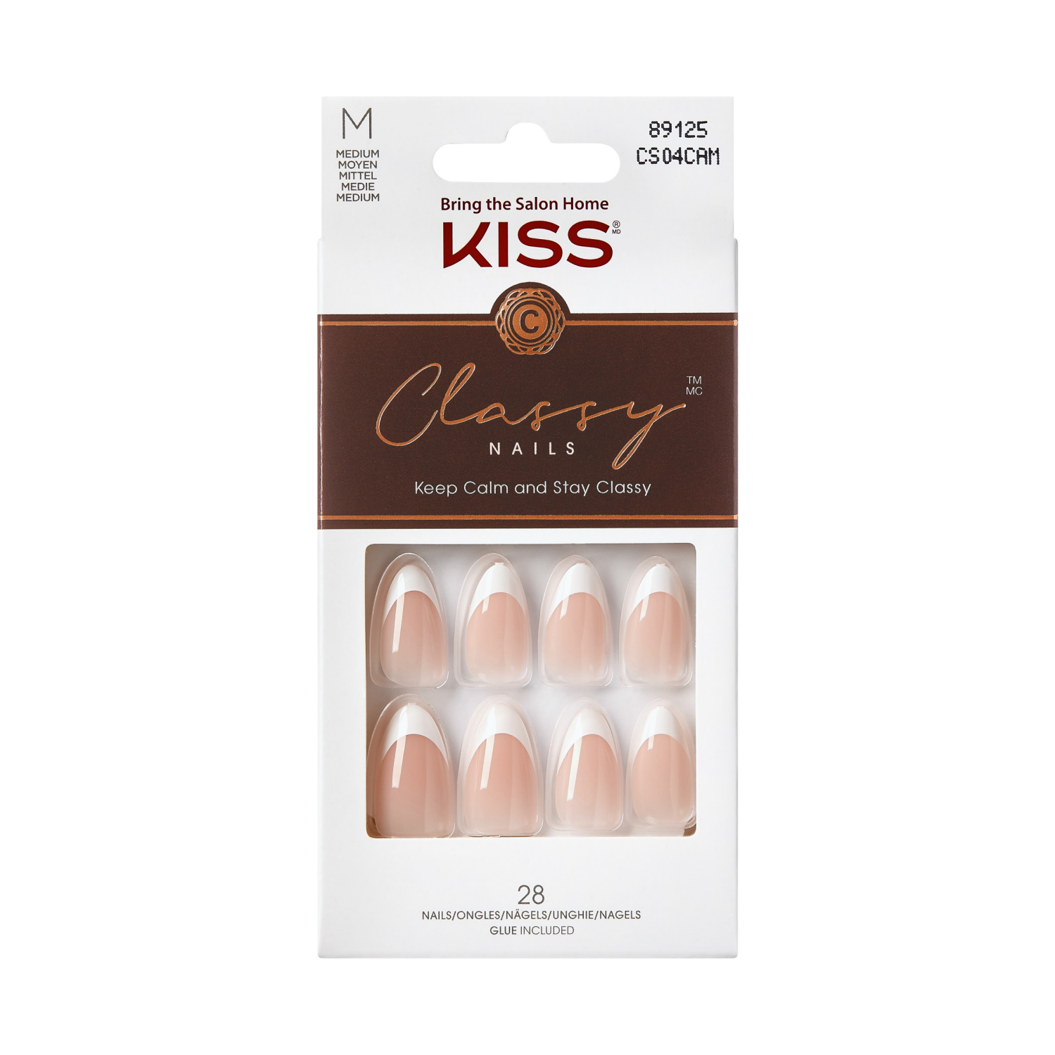 slide 1 of 4, Kiss Classy Nails Medium 28 ea, 28 ct