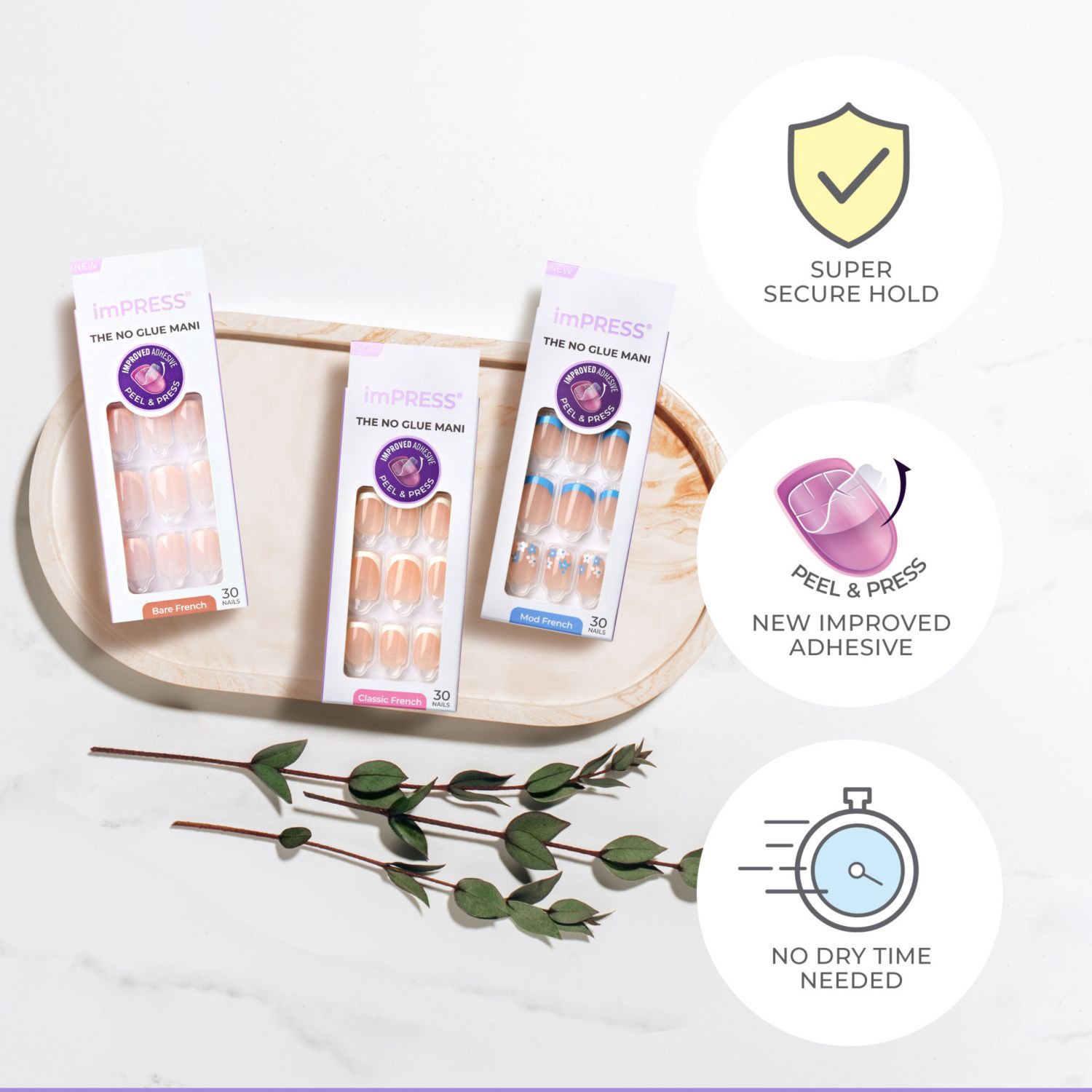 slide 5 of 10, Kiss Impress Nails - Glimpse, 1 ct