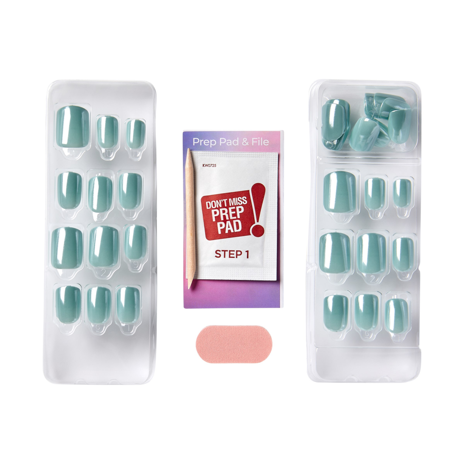 slide 3 of 7, Kiss Impress No Glue Mani Press On Nails, Color Fx, After Hours, Green, Short Squoval, 30 Ct, 1 ct