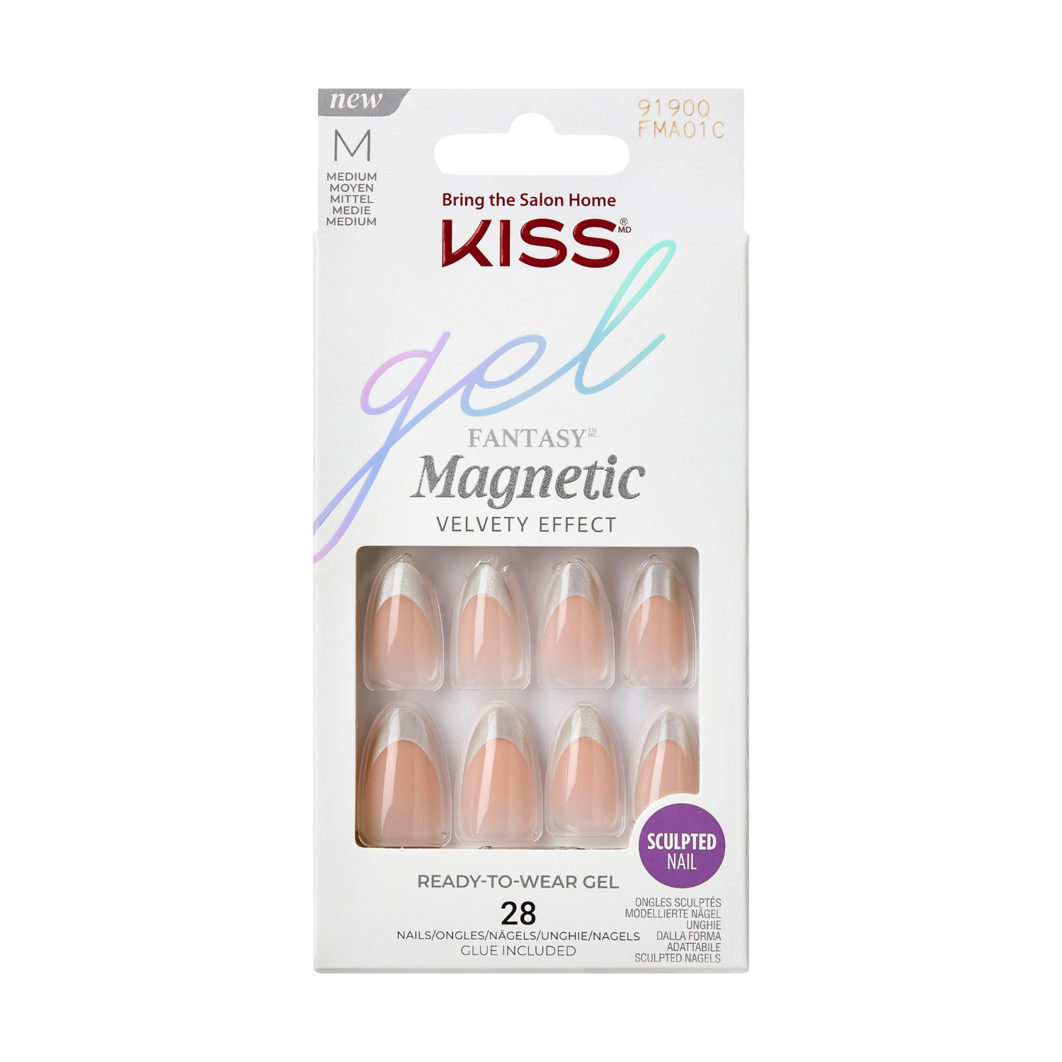 slide 1 of 2, KISS Gel Fantasy North Coast Magnetic Pressed On Nails - Each, 1 ct