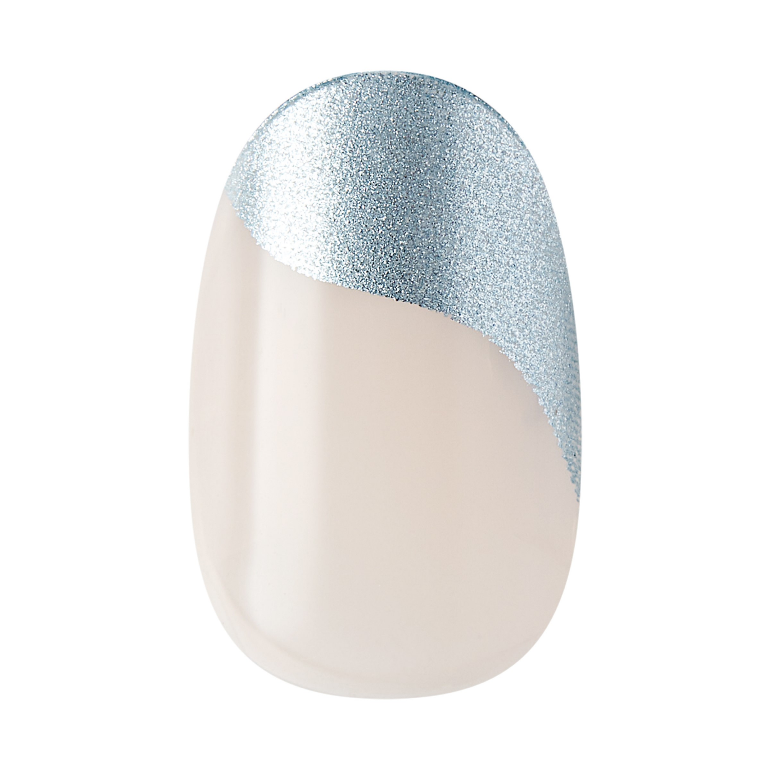 slide 5 of 7, Kiss imPRESS Press On Nails, No Glue Needed, Neutral/Silver, Short Length, Oval Shape, 33 Ct., 33 ct