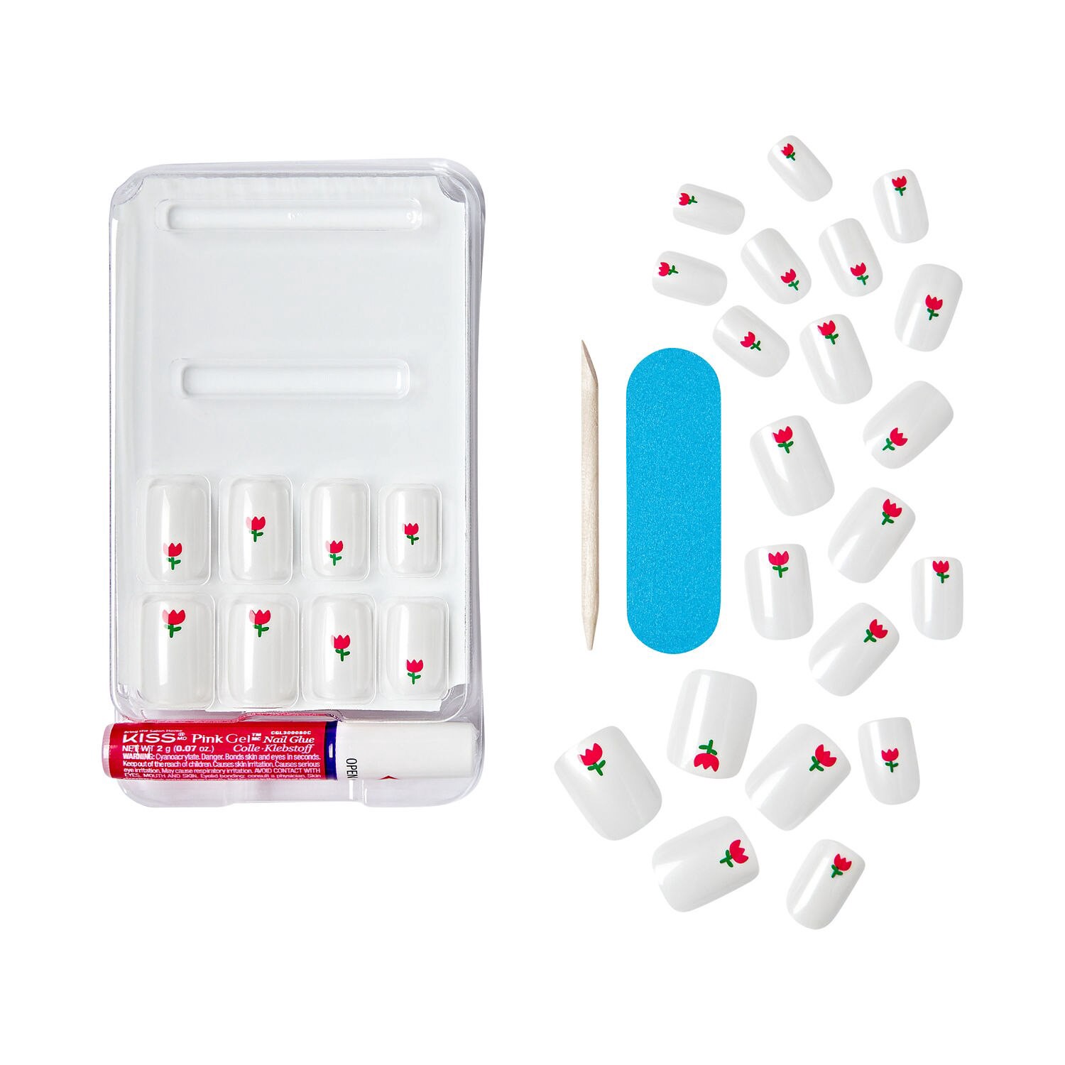 slide 4 of 4, KISS NAIL Kiss Voguish Fantasy False Nails, Clocks, 1 ct