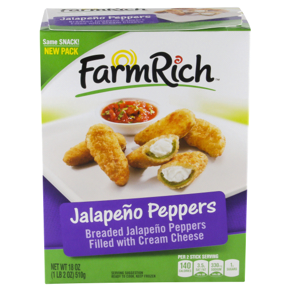 slide 1 of 5, Farm Rich Stuffed Jalapeno Peppers, 22 oz