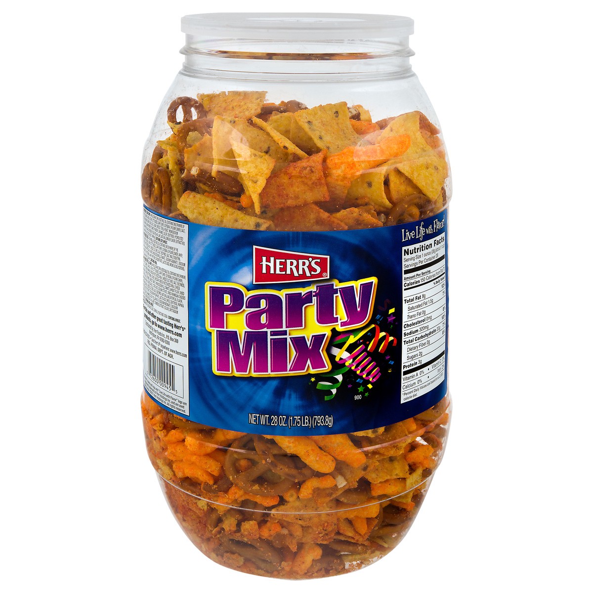 slide 1 of 6, Herr's Party Mix Barrel - 23 oz, 23 oz