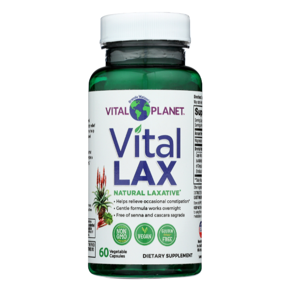 slide 1 of 1, Vital Planet Vital Lax Natural Laxative, 60 veg caps