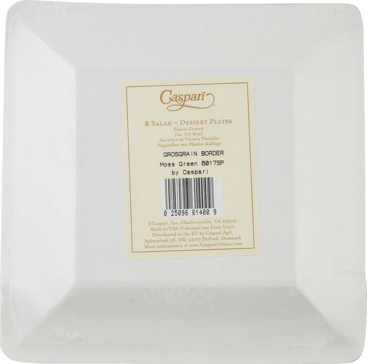 slide 5 of 9, Caspari 7 Inch Moss Green Dessert Plates 8 ea, 8 ct