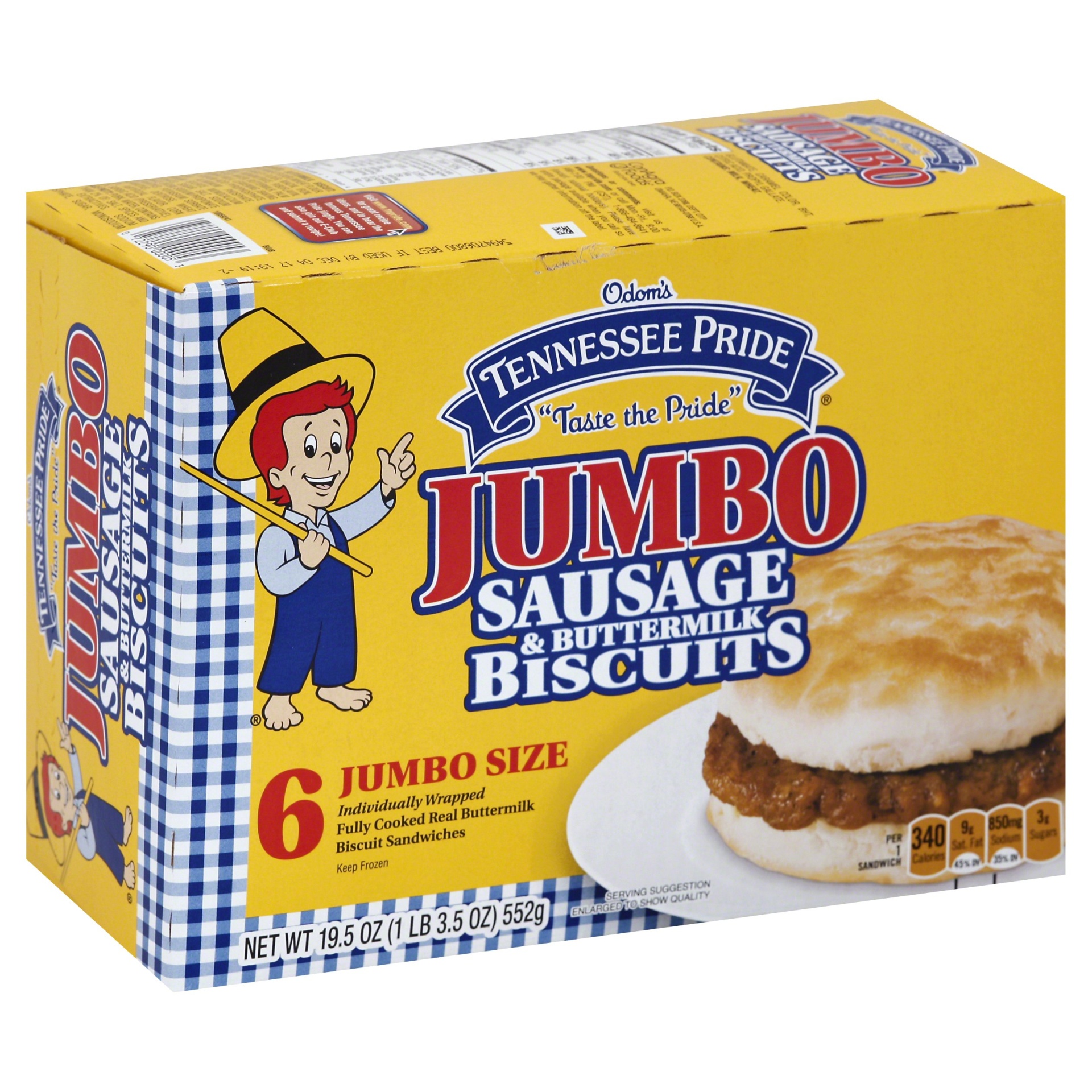 slide 1 of 1, Tennessee Pride Biscuits Sausage & Buttermilk, 19.5 oz