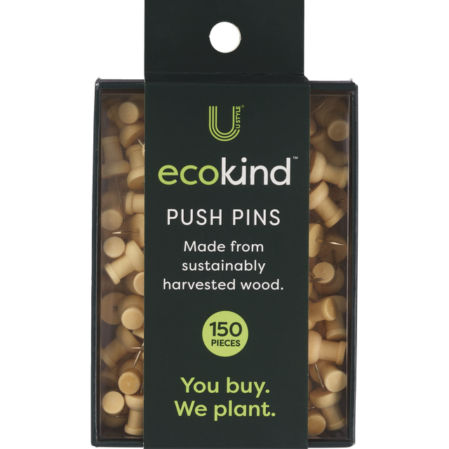 slide 1 of 1, U Style Collections U Style Ecokind Wood Push Pins, 150 Pieces, 150 ct