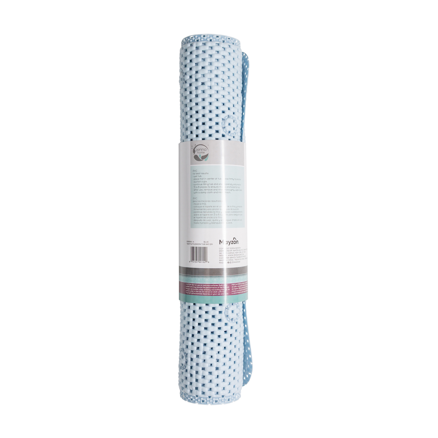 slide 3 of 3, Maytex Waffle Cushion Tub Mat, Blue, 1 ct