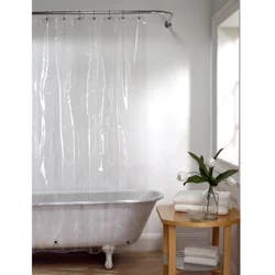 Zenna Home Lightweight Vinyl Shower Curtain Liner, 70 in x 72 in, Clear