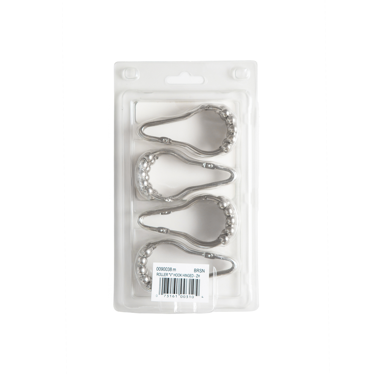 slide 3 of 4, Zenna Home 12 Pack Hinged V Glide Bushed Nickel Hook 1 ea, 1 ct