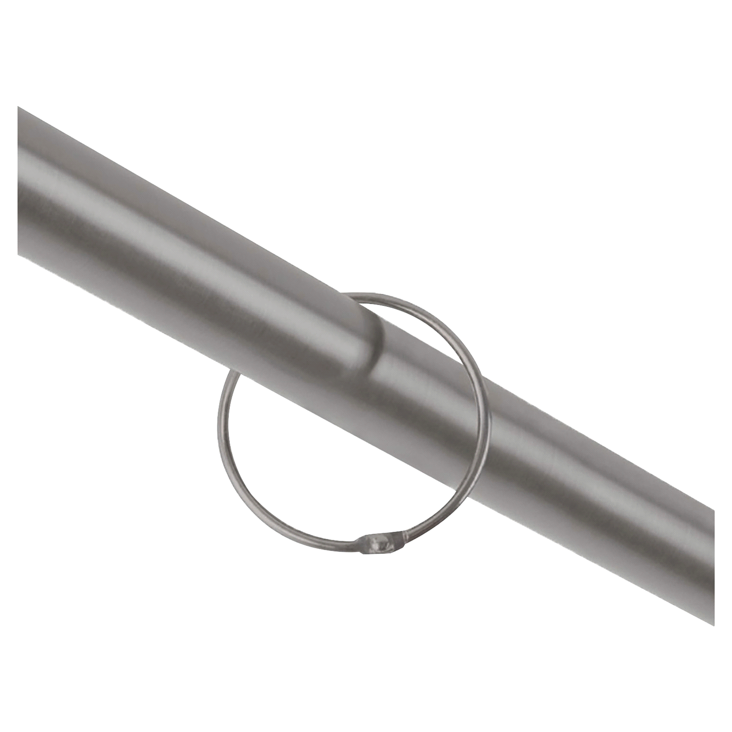 slide 1 of 2, Zenna Home 12 Pack Brushed Nickel Metal Ring Shower Curtain Rings 12 ea, 12 ct