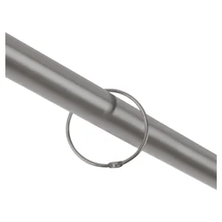 Zenna Home 12 Pack Brushed Nickel Metal Ring Shower Curtain Rings 12 ea