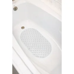 ZENNA HOME Oval Bubble Tub Mat, Clear