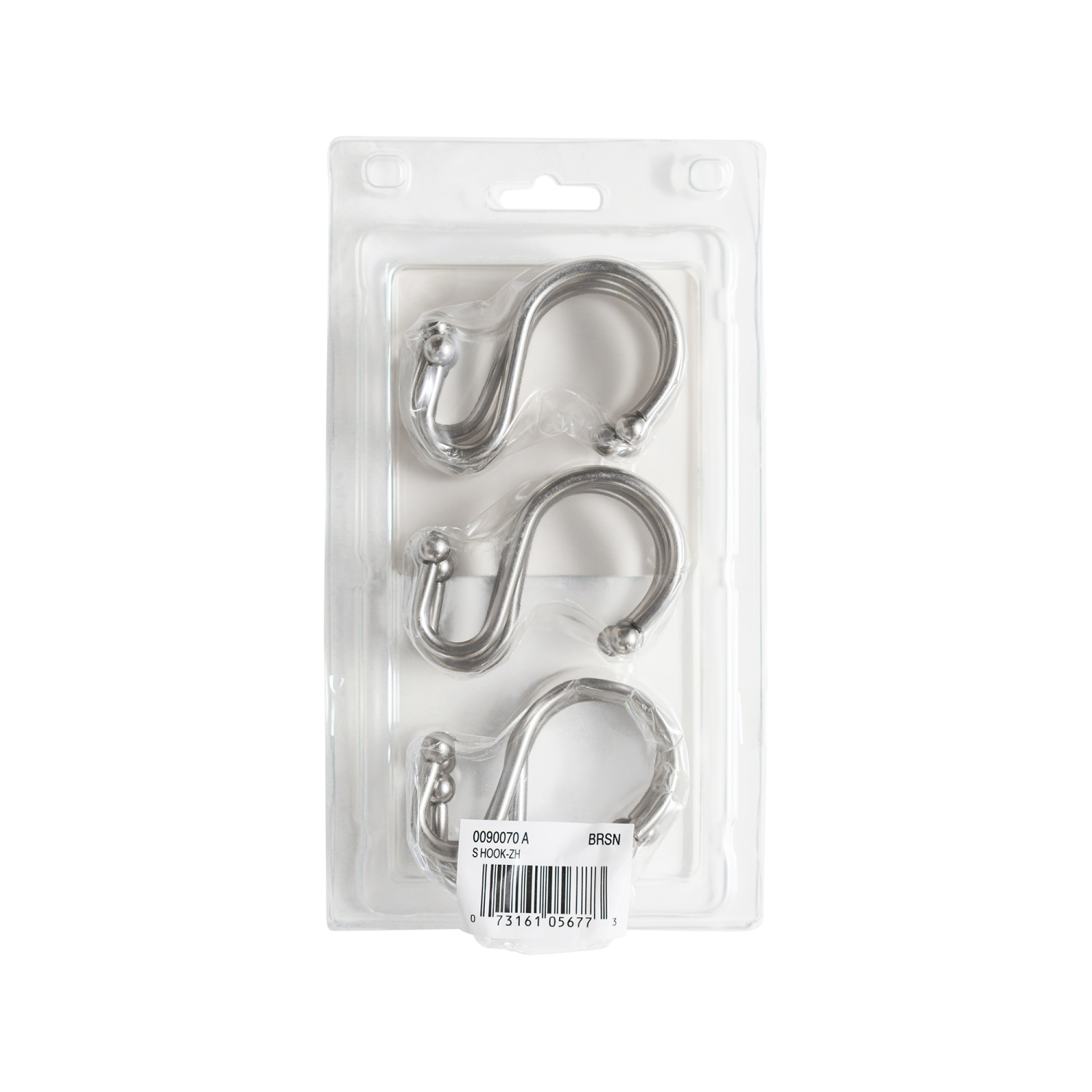 slide 3 of 4, Maytex Zenna Home S-Shaped Shower Hooks, Brushed Nickel, 12 ct
