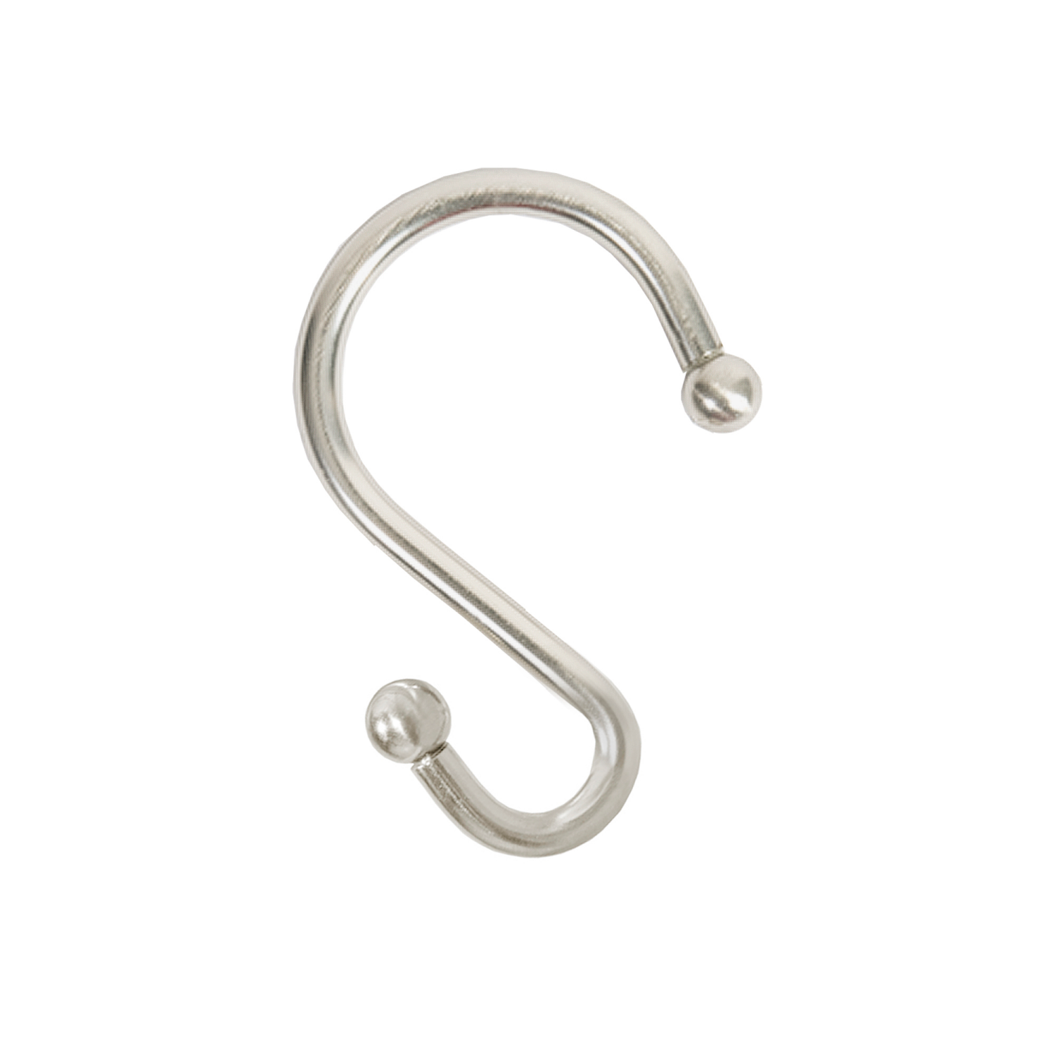 slide 4 of 4, Maytex Zenna Home S-Shaped Shower Hooks, Brushed Nickel, 12 ct