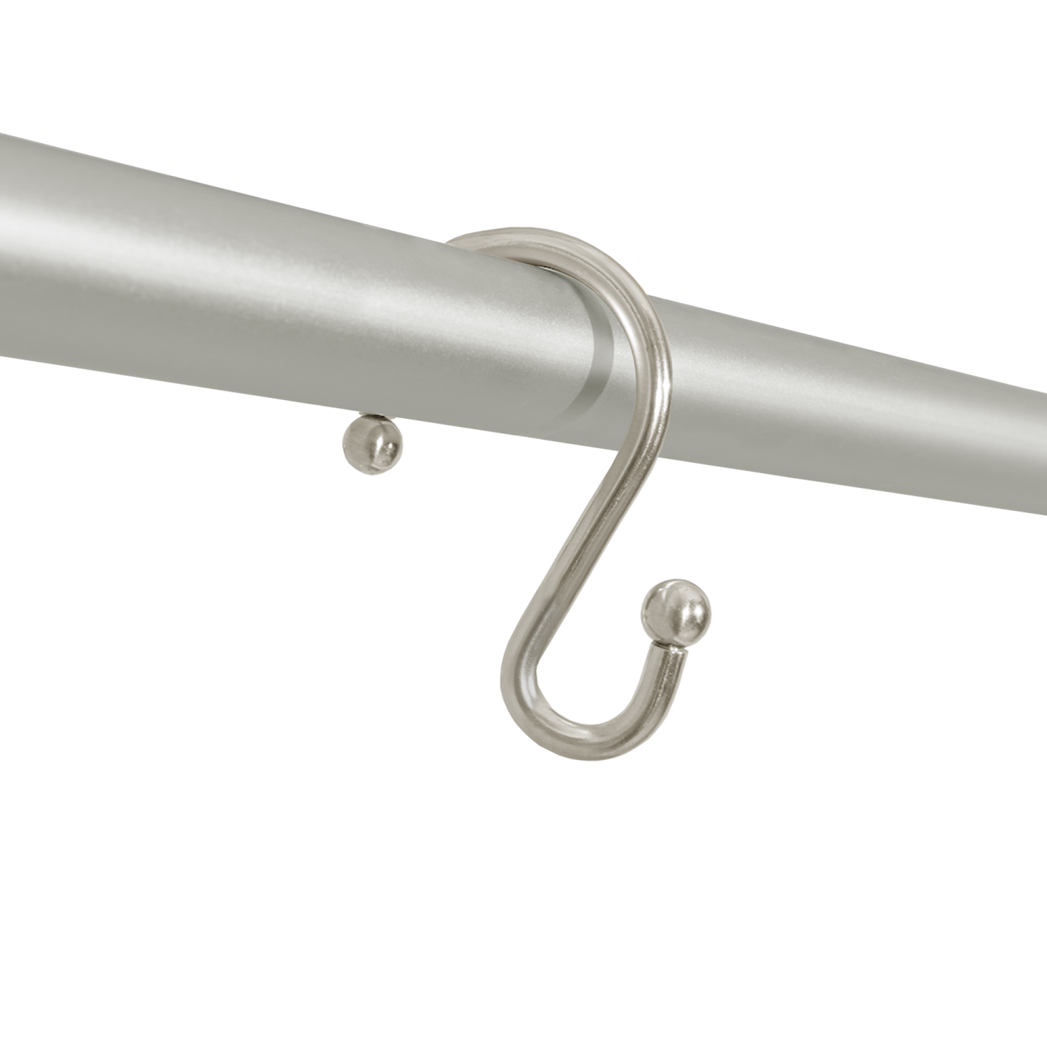 slide 1 of 4, Maytex Zenna Home S-Shaped Shower Hooks, Brushed Nickel, 12 ct