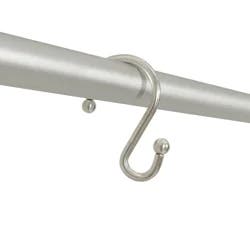 Maytex Zenna Home S-Shaped Shower Hooks, Brushed Nickel