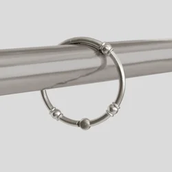 Maytex Mills Luminex Charleston Aluminum Shower Curtain Rings - Nickel